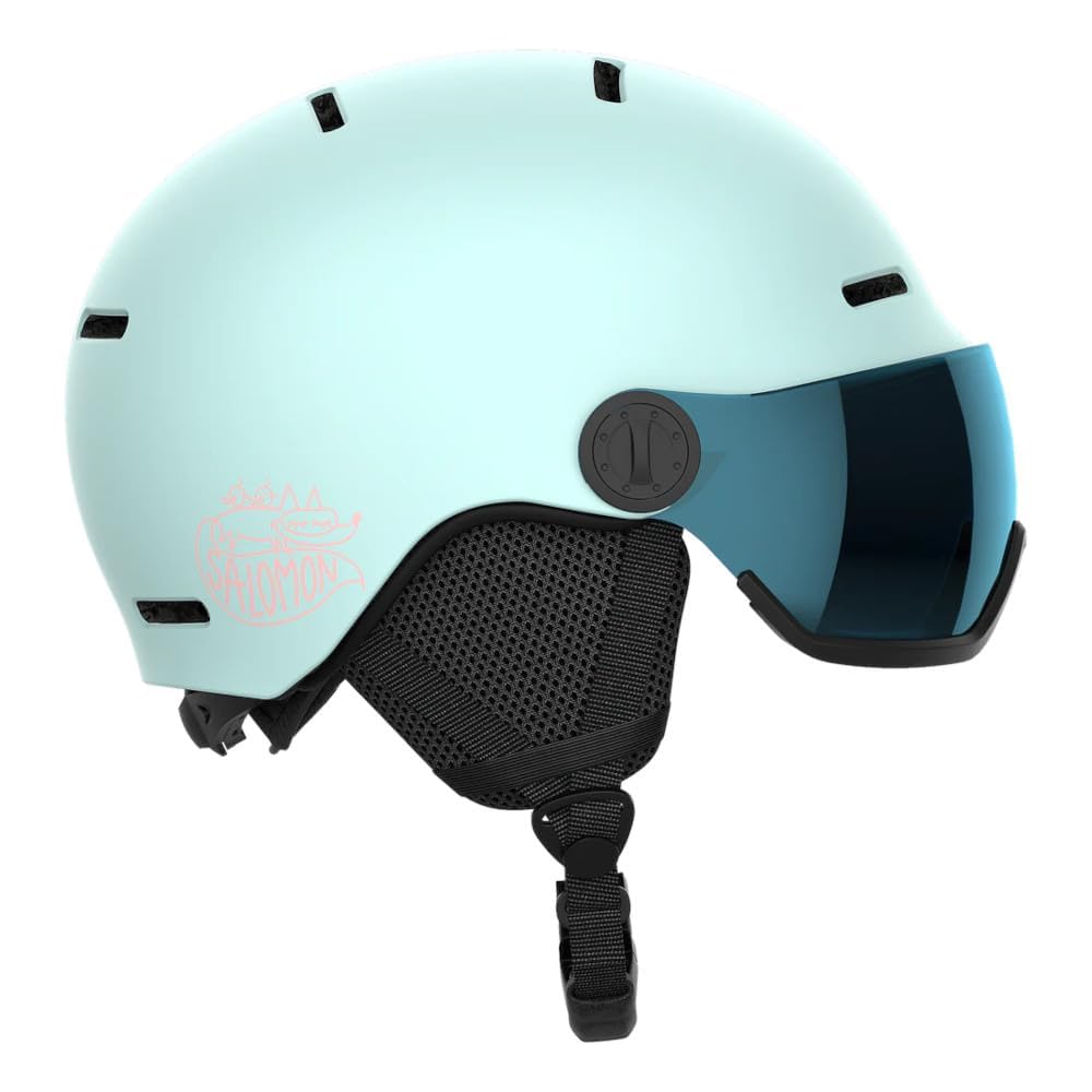 Salomon ORKA Visor Kids Ski and Snowboard Helmet Bleached Aqua Size S
