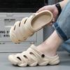 Summer Men's Slippers Hollow Non-slip Wearresistant Thicksoled Softsoled Sandals Fashionable Comfortable Breathable Garden Shoes