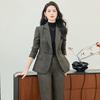 Women's High-End Gray Slim Fit Blazer Set - Autumn Professional Formal Wear