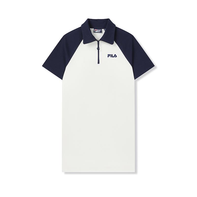 

Fila Оригинальное уличное повседневное удобное платье-поло женское платья облачно-грибное-белое F11W439303FWT M