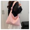 2026 Summer Stylish Large Capacity Women's Tote Bag - Gentle Texture, Plain Color, Shoulder/Handheld