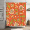 Colorful Shower Curtain Flower Print Pattern Home Decoration Waterproof Bath Room Decor