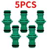 5PCS Joiner Repair Connector Coupling 1/2'' Garden Hose Tubing Fitting Pipe Quick Drip Irrigation Watering System for Greenhouse