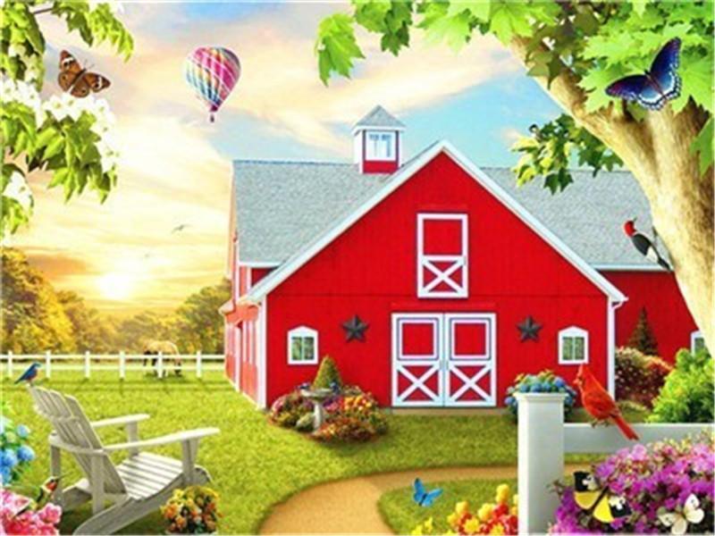 Seturi de pictură cu diamante, peisaj, strasuri, broderie cu diamante 5D, cu punct de cruce, mozaic, artizanat cu punct de cruce