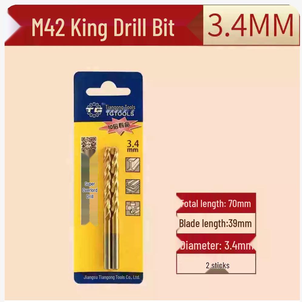 Tiangong M42 Overlord 8% Cobalt High-Speed Steel Twist Drill Bit for Stainless Steel