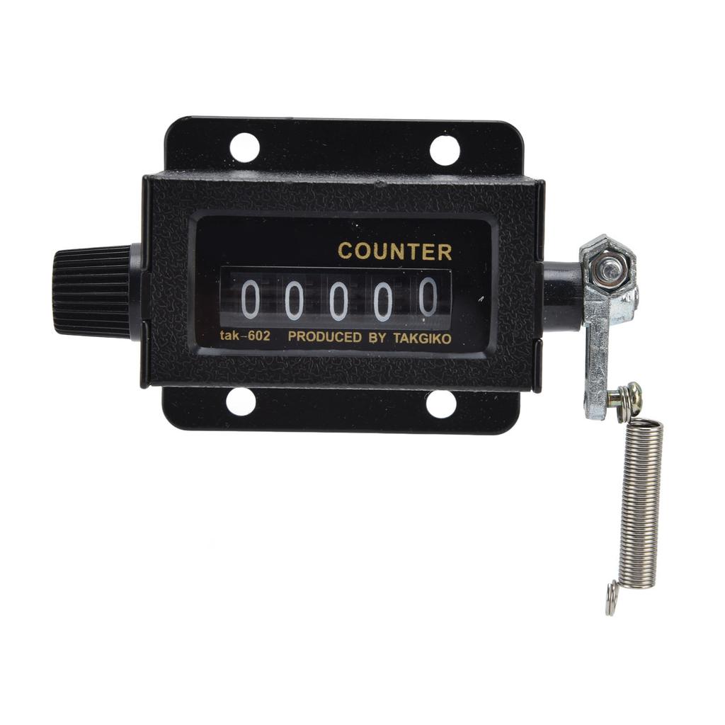 Contatore Meccanico Funzione di Reset Vetro Trasparente Durevole Design a Specchio Strumento di Conteggio Accurato a 5 Cifre