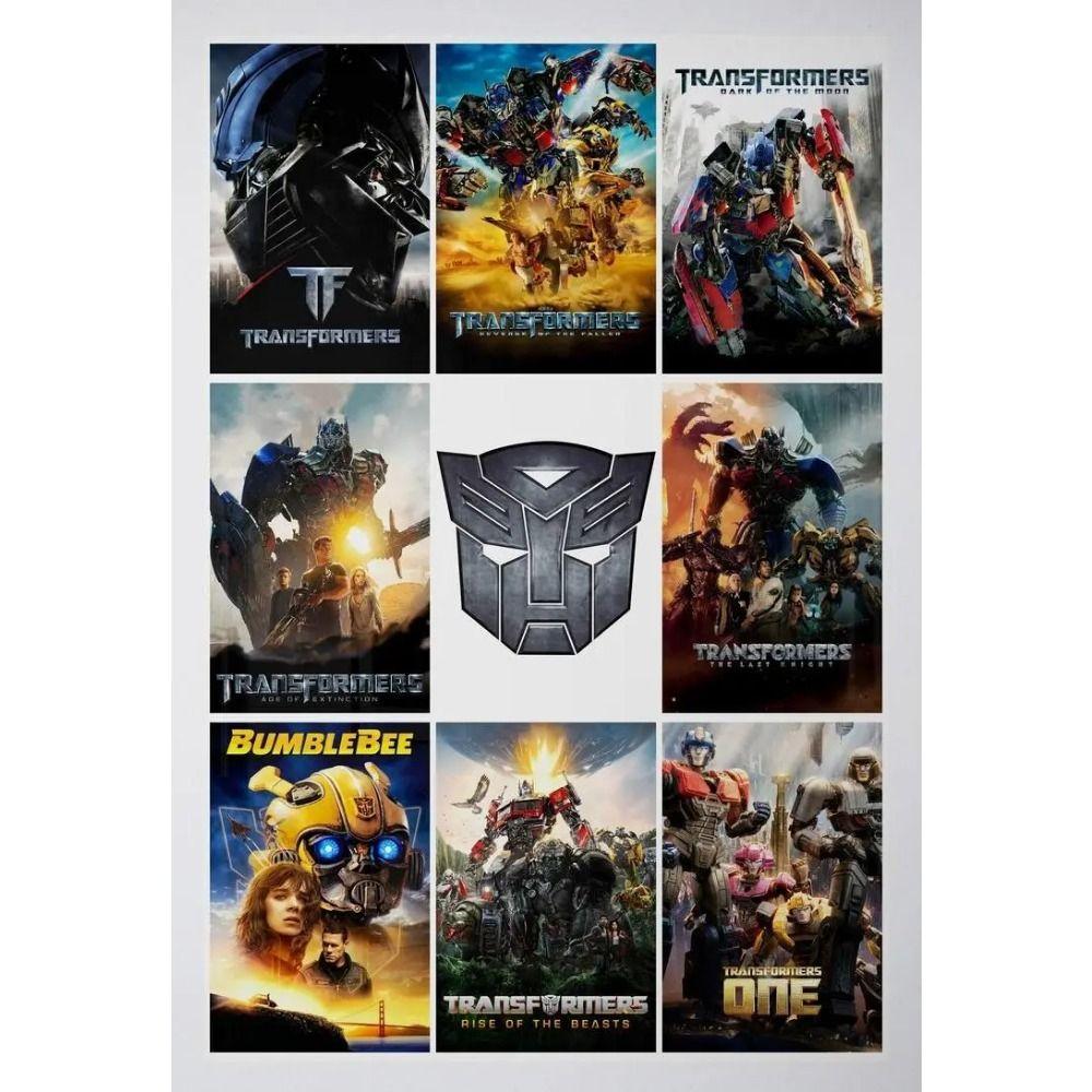 Transformers Bumblebee Optimus Prime Targhetta Decorativa in Metallo Regalo per Ragazzi Decorazione da Parete