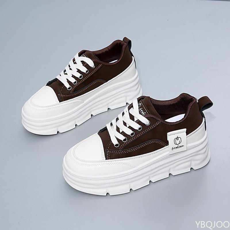 New Sports Soft Women's Shoes with Thick Sole for Increased Height Casual Low Cut Training Single Shoe for Running Zapatos Mujer