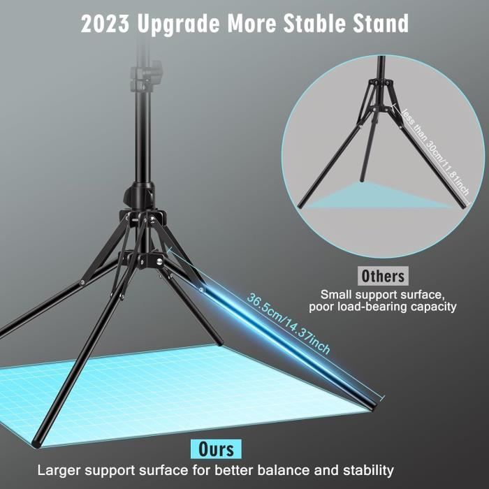 VEVICE 11.5 Ring Light Professionnel avec Trépied