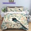 Branch Bird  Pattern Bedding Quilt Set  Home Decoration  Gift (1 * duvet cover + 2 * pillowcase, without core)