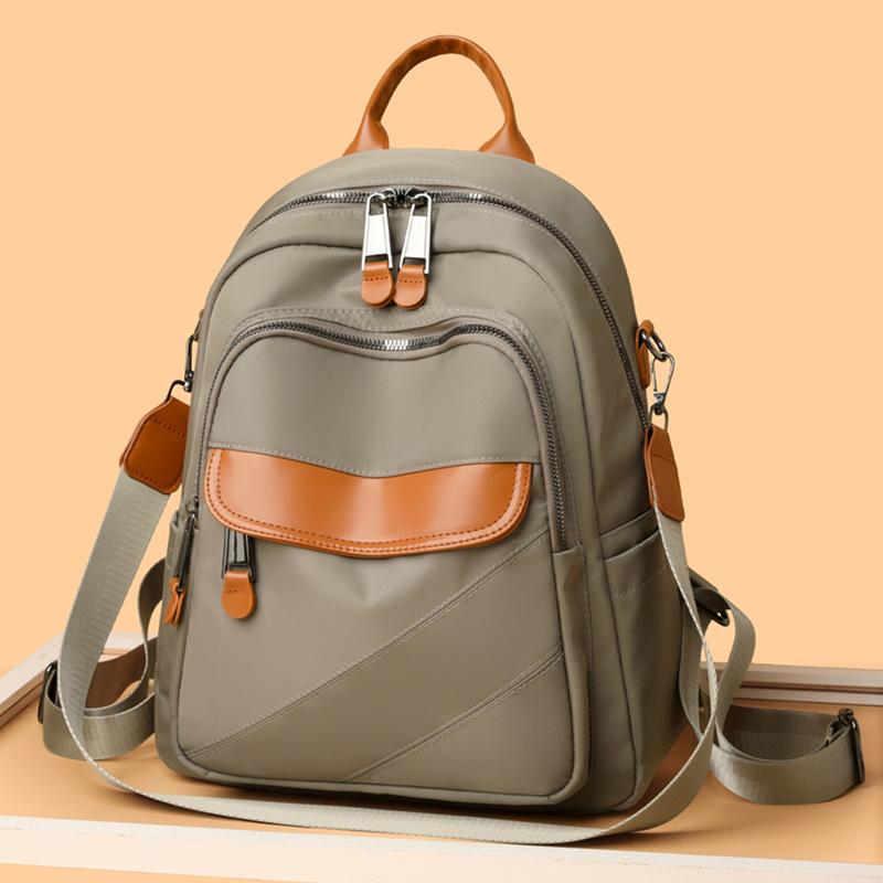 Fashion Nylon Backpack for Women – Lightweight & Water-Resistant Design with PU Accents and Multi-Pocket Storage, Ideal for Daily Use