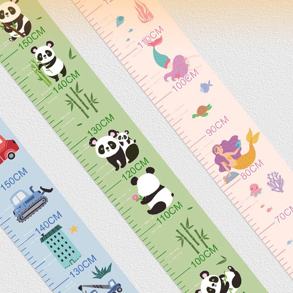 2M Höhe Höhenmess-Aufkleber Wasserdicht Abnehmbar Maßband Cartoon-Muster Selbstklebend Unisex Wachstumstabelle