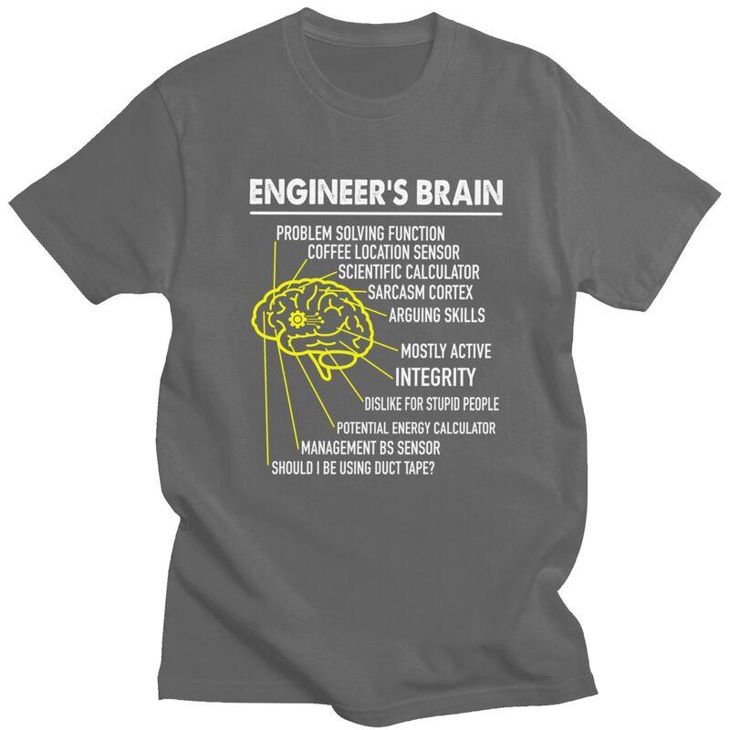 Custom Engineers Brain Engineering Tshirts for Men Short Sleeves T Shirt Cool Tshirts Loose Fit Pure Cotton Tees Gift