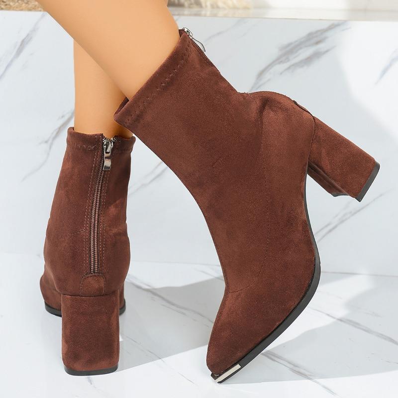 Autumn Winter Pointed Toe Stretch Slim Women Ankle Boots Fashion Sexy Pointed Toe Stripper Party Short Booties Zapatos De Mujes