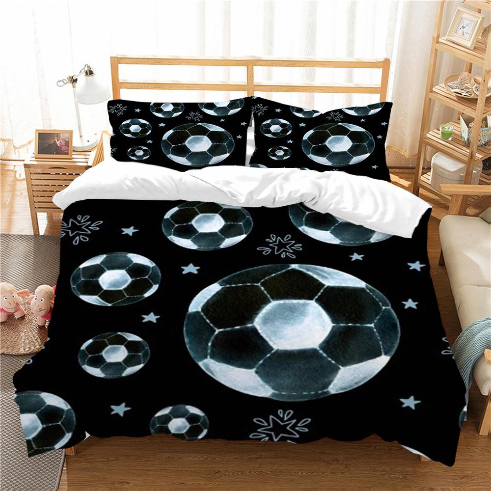Gorąca Sprzedaż Zestawy Poszewek na Pościel Piłka Nożna Tekstylia Domowe Poszwa na Kołdrę Zestaw Pościeli 3D Poszwa na Kołdrę Wygodna Pościel Poszwa na Kołdrę z Mikrofibry