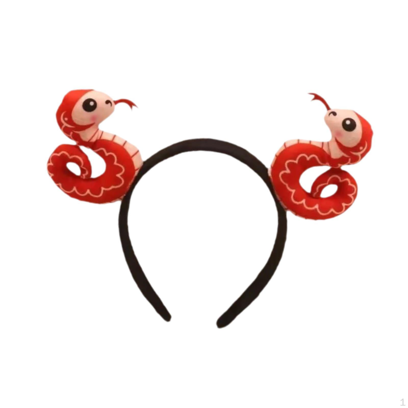 

Повязка на голову в виде мультяшной змеи для ролевой игры на вечеринке, на день рождения Red Double Snake