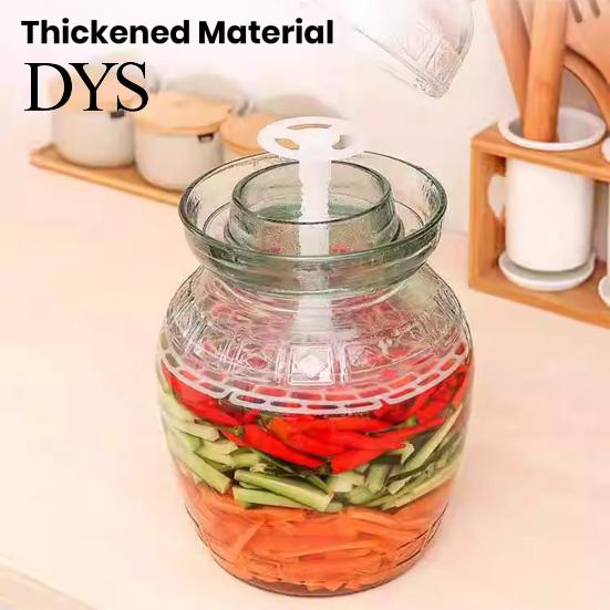Kimchi Making Pressure Machine Cucumber Pot Press Plastic Holder for Jar Pickle Tool Compact Packing Adjustable Size Kitchen Gadget Helper