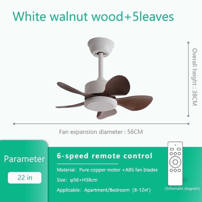 22" 3/5 Blades & LED Lighting Fan Silent DC Motor & Energy Saving Fan Household Electric Ceiling Fan with Hook