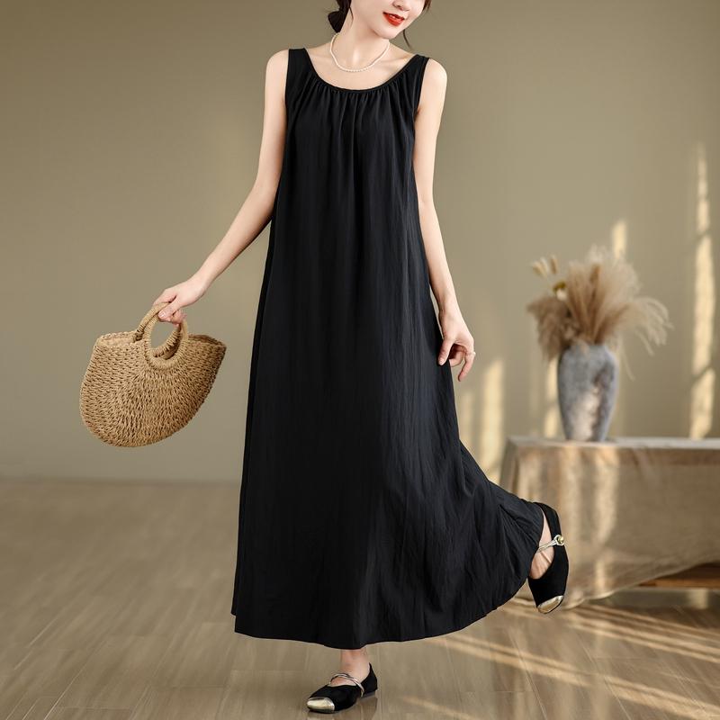 Sleeveless Plus Size Vintage New In Dresses for Women Casual Loose Long Summer Dress