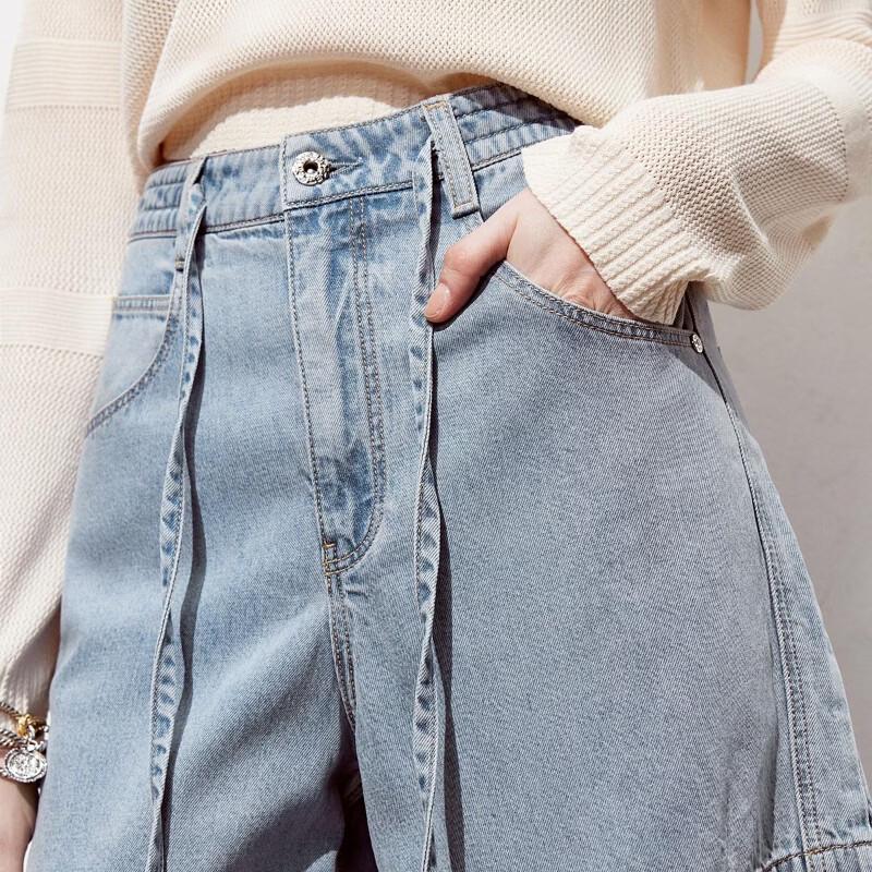 ONLY Women's High-Waist A-Line Denim Shorts