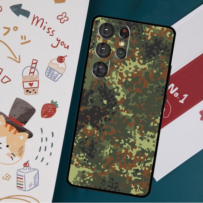 

Камуфляжний чохол Flecktarn для Samsung Galaxy S23 S22 Ultra S21 S20 FE S9 S10 S22 Plus Note 20 Note 10 Plus Cover Galaxy S23