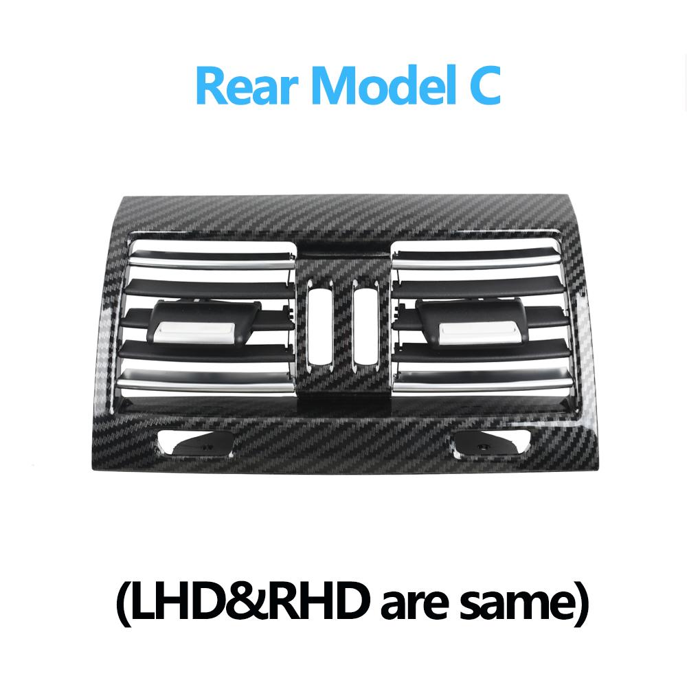 LHD RHD Carbon Fiber Chrome Front Rear Air Conditioning AC Vent Grille Outlet Cover For BMW 5 Series F10 520 521 523 525 528