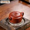 190ml Luxury Yixing Purple Clay Teapots Handmade Carved Large Caliber Pot Raw Ore Red Zhu Mud Kettle Zisha Teaset Cafes Supplies