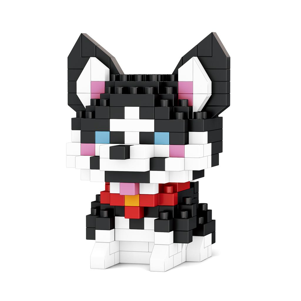 Pet Cats Dog Assembling Block Cartoon Cute Doll Puzzle Assembly Children's Plaything DIY Table Ornaments Boys Girls Birthday Gift blocks