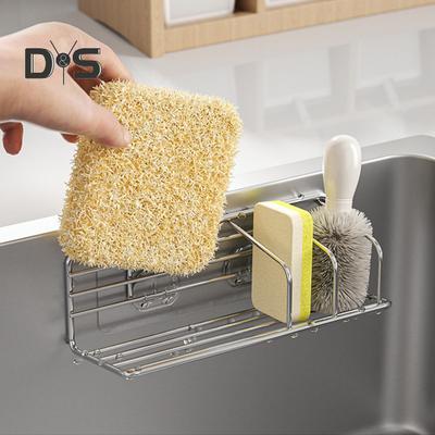 Sink Drain Rack Sponge Holder Polished Surface Rustproof Corrosion Resistant Easy To Install Kitchen Sink Caddy Organizer Rack