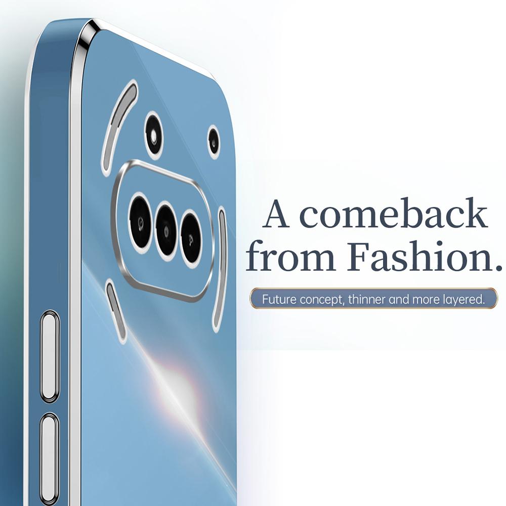 XINLI For Nothing Phone (3a) Case Ring Kickstand Electroplating TPU Phone Cover