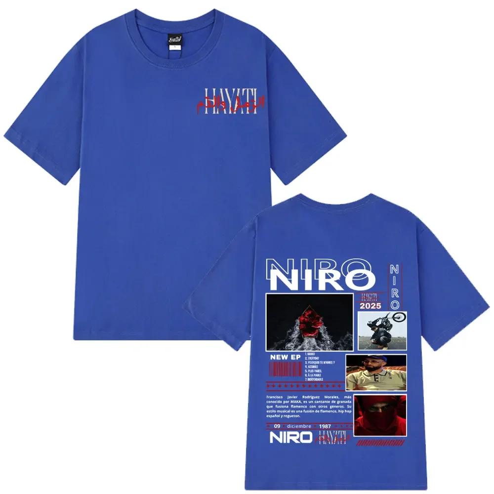 Rapper Niro Ox7 Graphic Tshirt Unisex Wounisex Fashion Loose Casual Tshirts Hiphop Tshirts Summer Short Sleeves Vintage T Shirts