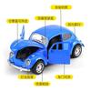 1/36 Scale Die-Cast Beetle Model Car Retro Wind-Up Sound and Light Toy Opening Doors Realistic Car Children's Gift 