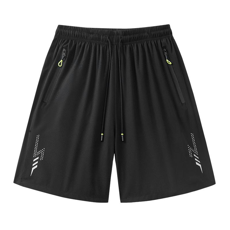 Men s Shorts, Men s Five Quarter Shorts, Casual Sports, Solid Color Shorts XXXL чёрный