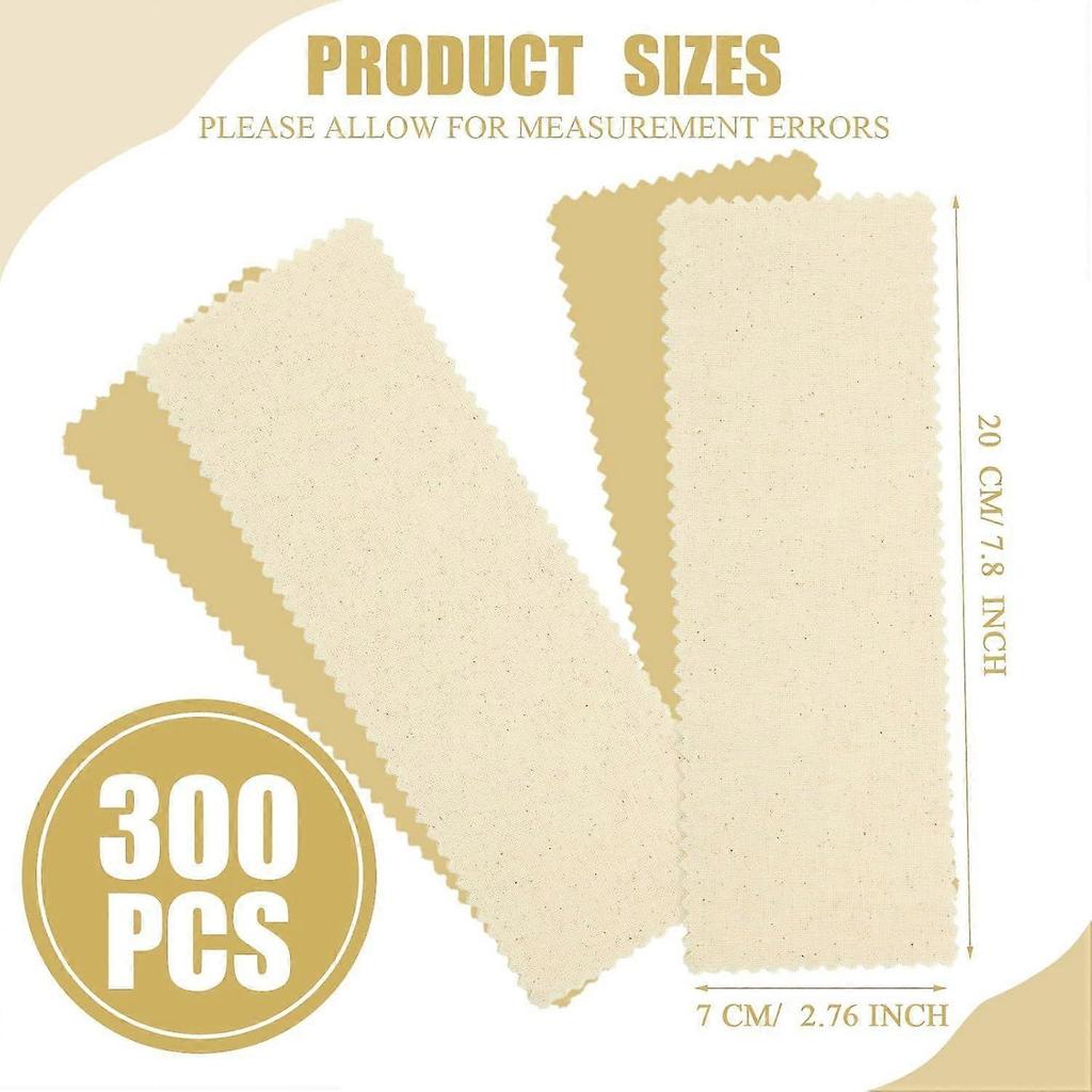 300 Pcs Natural Muslin Epilating Face Wax Strips Hair Removal Eyebrow Precut