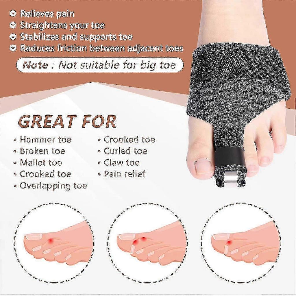 2025 Corrector Hammer Toe Brace for Bent Broken Crooked Curled Claw and Overlapping Toes with Toe Splint Support