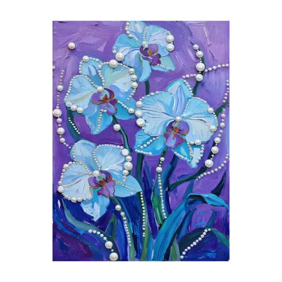 

Набір для рукоділля «Малювання пластиковими перлинами» Штучні перли Полотно з попередньо нанесеним малюнком Набір з трояндами Набір для малювання перлинами своїми руками для настінного декору Ідея для подарунка D