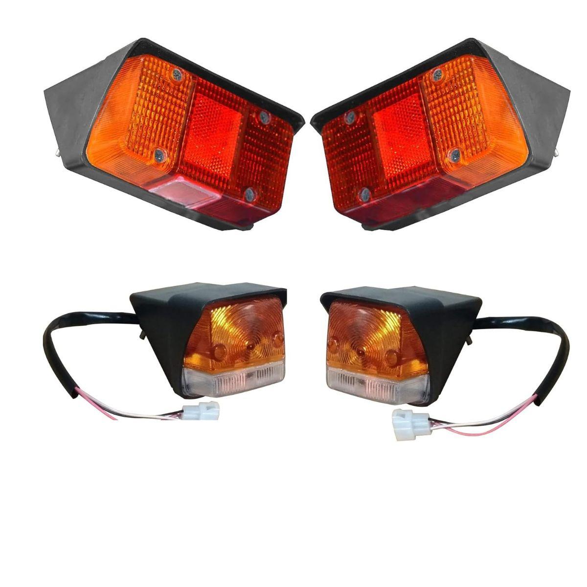 

Mahindra Tractor Tail Lights + Indicator Set (4-Pack) – Turn Signal, Parking & Rear Light Assemblies Compatible with Mahindra