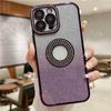For iPhone 15 Pro Max Luxury Plating Gradual Flash Diamond Frame Phone Case For iPhone 11 12 13 14 16 Plus Lens Protective Cover