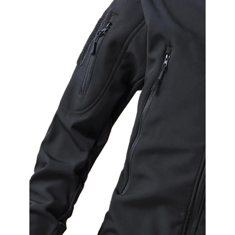 Mens Softshell Tactical Jacket Windproof Warm Fleece Lined Outdoor Hiking Coat