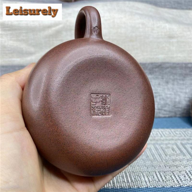180ml Creative Yixing Purple Clay Teapots Handmade Pot Raw Ore Zincite Mud Kettle Chinese Zisha Tea Set Tea Items Supplies Craft