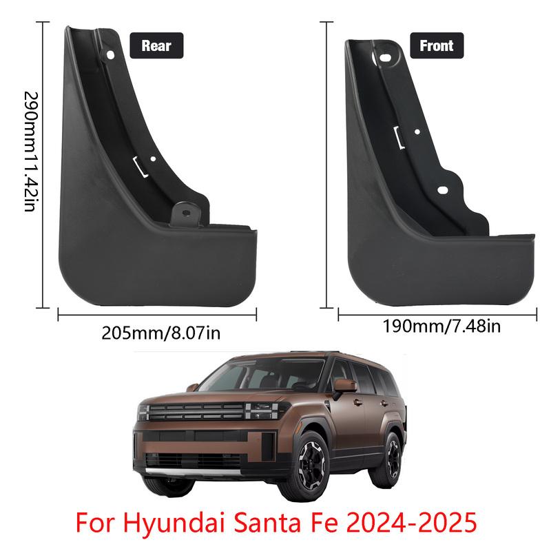 4Pcs For Hyundai Santa Fe Splash Guards mudguards Fenders Mudflaps Mud Flaps Mud Guards Front Rear Car Accessories 2024 2025