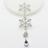 LKERAN Snowflake Pendant Button 3Pcs Alloy Craft Rhinestone Hanging Party/Christmas Decoration Crystal Accessories