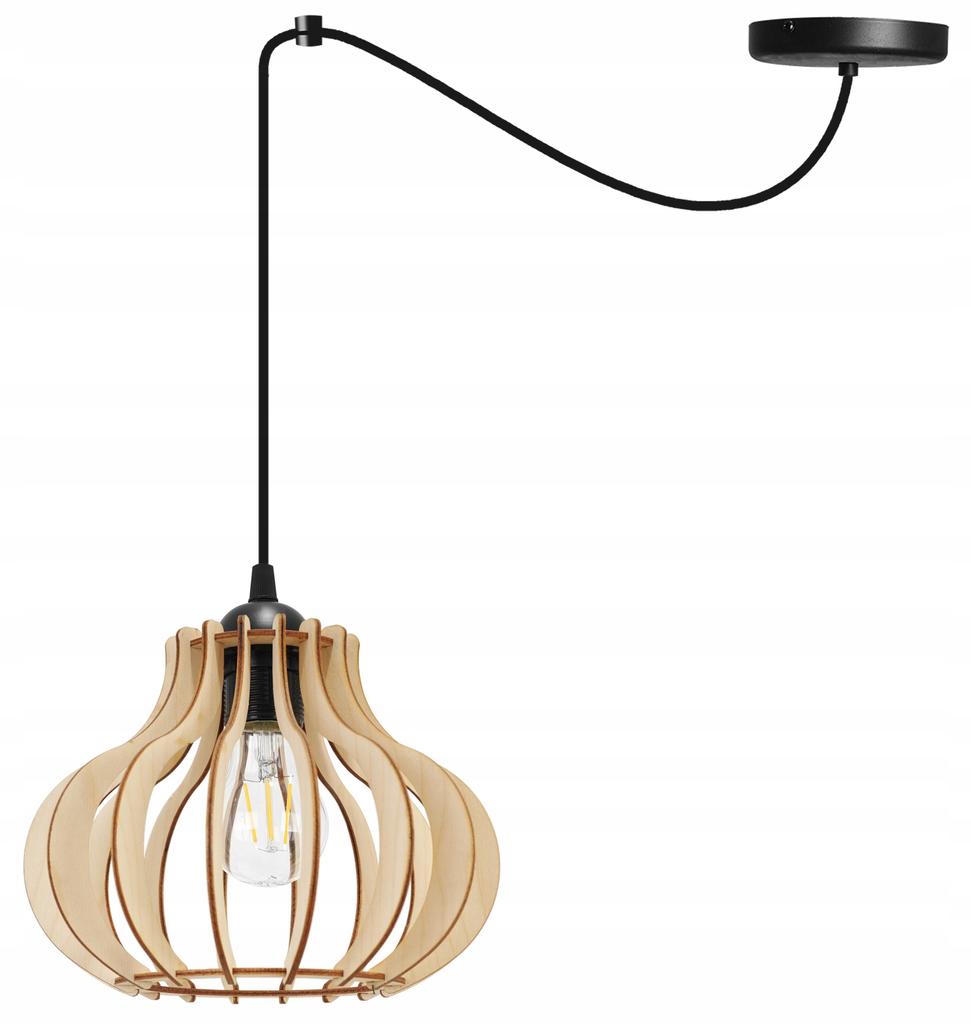Hanging Lamp, Ceiling Chandelier, Wooden, Led Lampshade