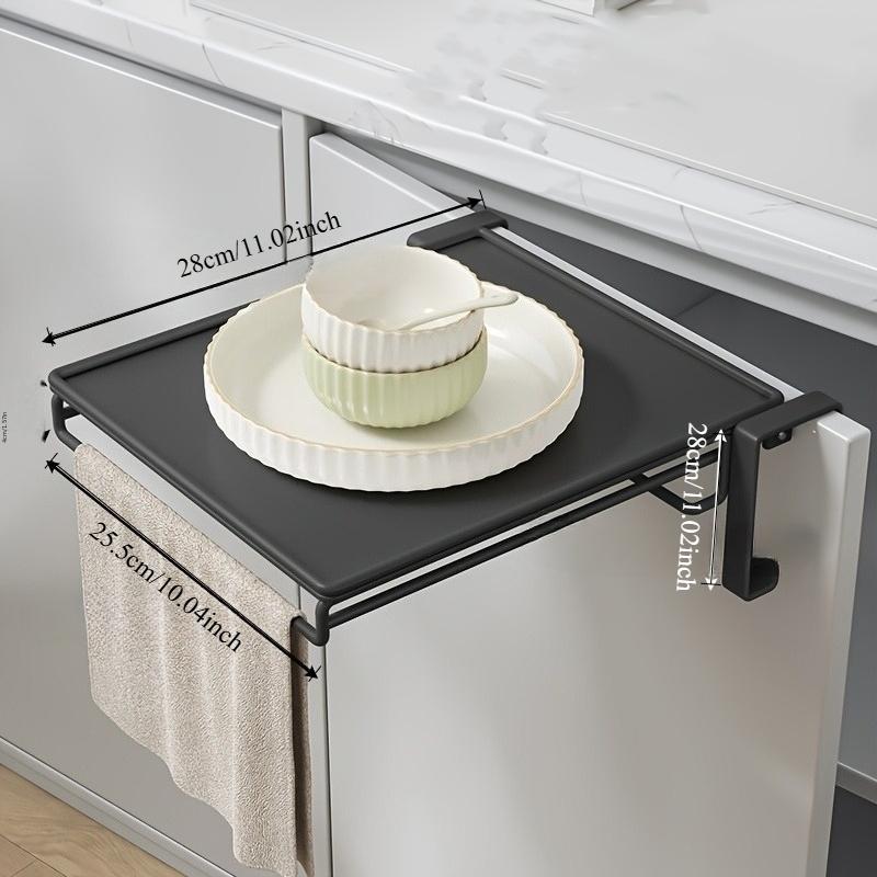 

Foldable Cabinet Door Shelf – Countertop Storage & Partition Board, Space-Saving for Kitchen & Bathroom Cabinets чорний