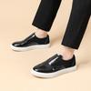 New Leisure Men Pu Leather Flats Slip on Outdoor Casual Shoes Low Top Lazy Shoes Non Slip Walking Loafers Moccasins for Male