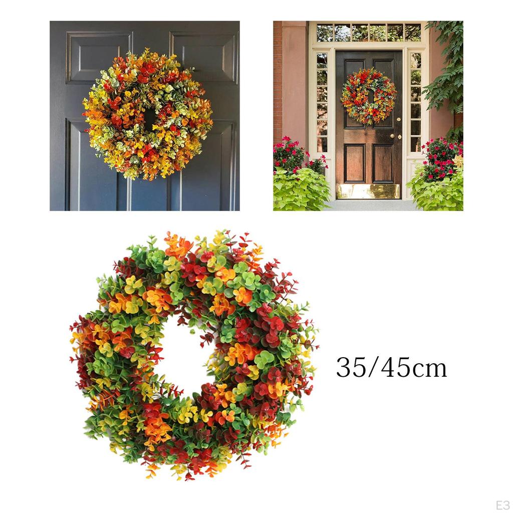 Flower Garland Door Hanging Round Floral Wreath Window Party