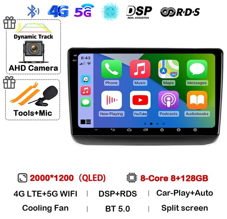 Android 14 Auto Carplay WIFI+4G For Jeep Grand Cherokee WK2 2013 - 2020 Car Radio GPS Navigation Multimedia Video Player Stereo