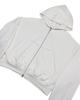 Cut-Off Crop Zip-Up Hoodie_Cream
