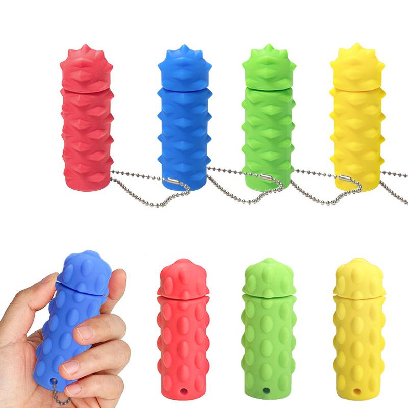 Silicone Decompression Massage Keychain Rotatable Sensory Stress Reducing Massager Adult Pocket Gadget 3D Spikes Grip