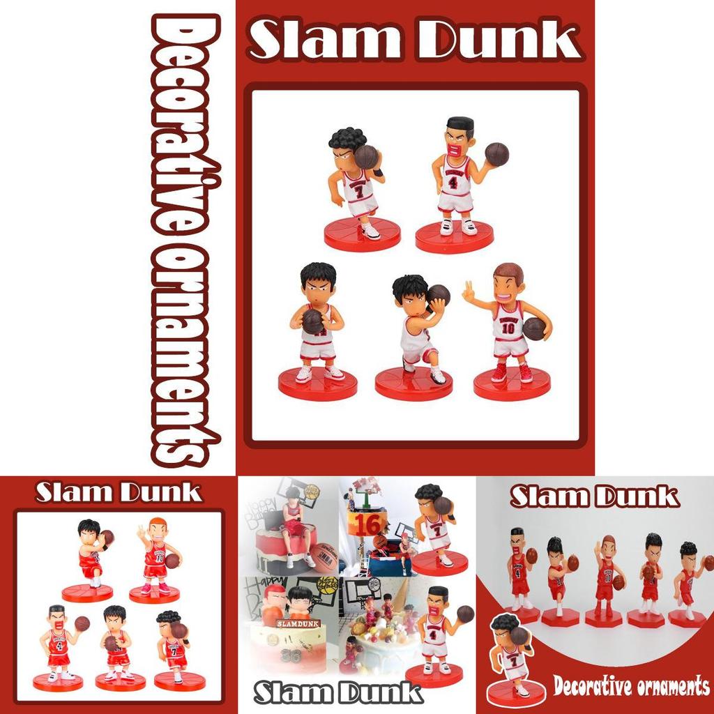 Exquisite Slam Dunk Hanamichi Sakuragi Rukawa Kaede Mitsui Hisashi Pvc Action Figure Model For Anime Enthusiasts